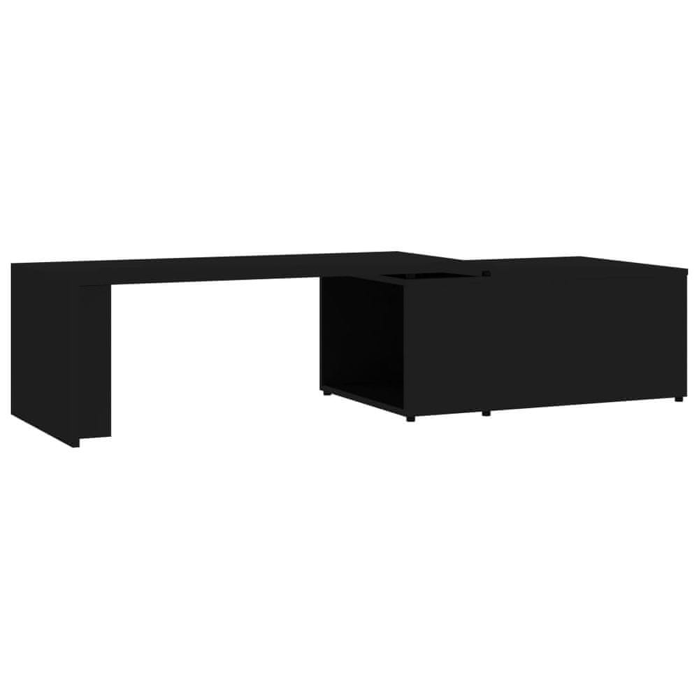 Vidaxl Konferenčný stolík čierny 150x50x35 cm drevotrieska